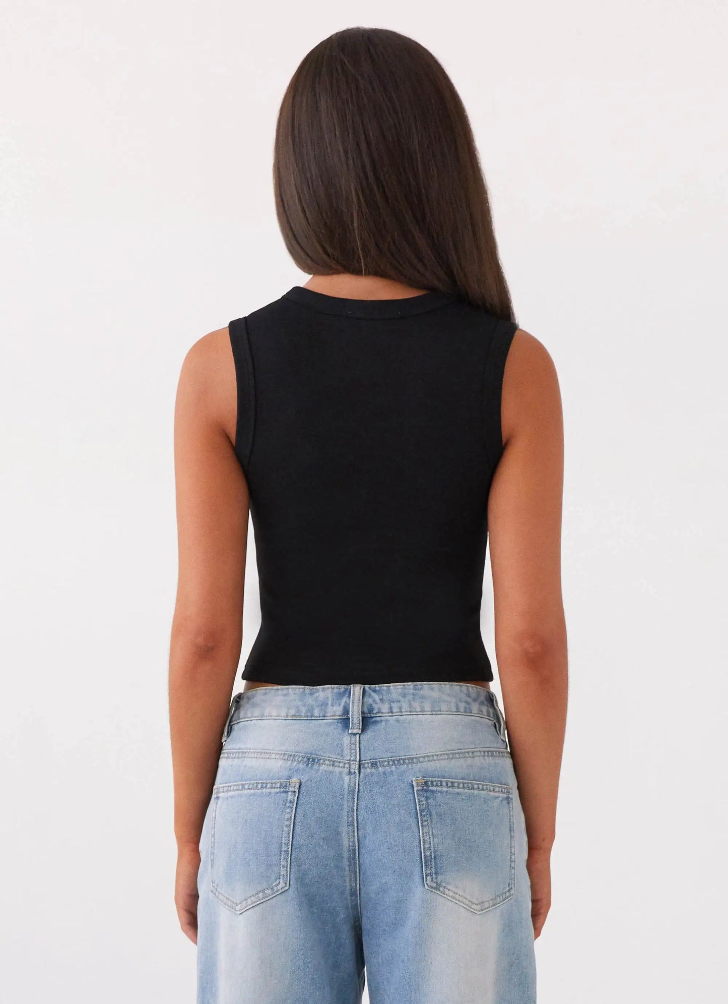 Chic Ribbed Button-Up TankTM
